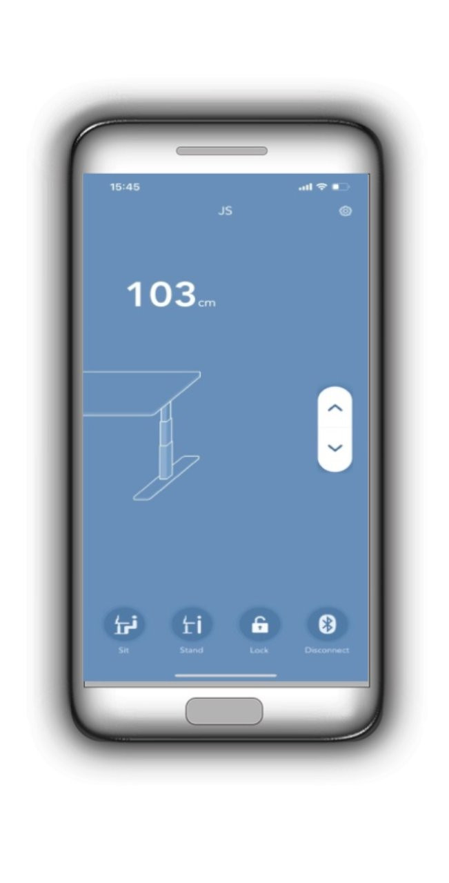 Elektromosan állítható magasságú asztal, Bluetooth PREMIUM, 4 memóriás USB-s vezérlő - FEHÉR VÁZ (BLUETOOTH-W) - Állítható ma