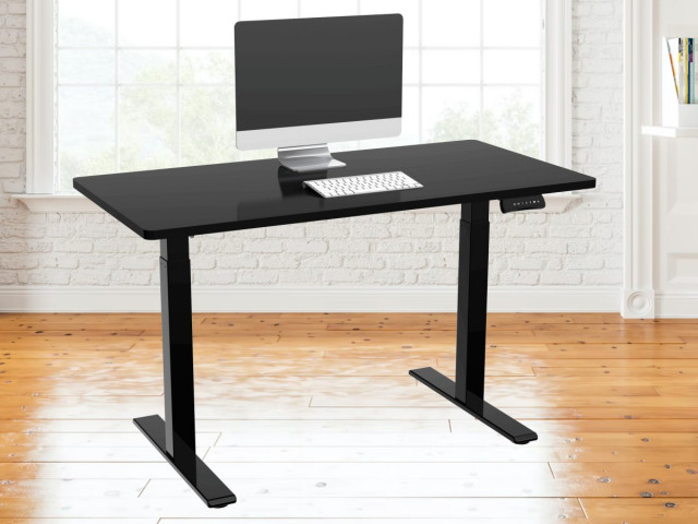  Elektromosan állítható magasságú asztal, memóriás vezérlővel - FEKETE váz, választható színű asztallappal