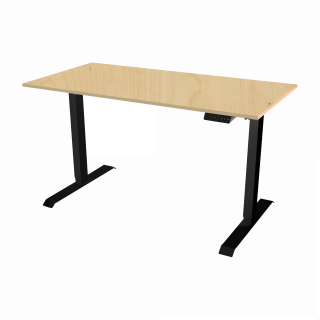  Elektromosan állítható 60-125cm magasságú, 3 szegmensű, 3 memóriás, FEKETE íróasztal - Választható méretű és színű asztallappal(3sz)